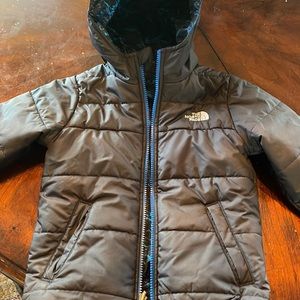 Kids reversible hooded North Face jacket